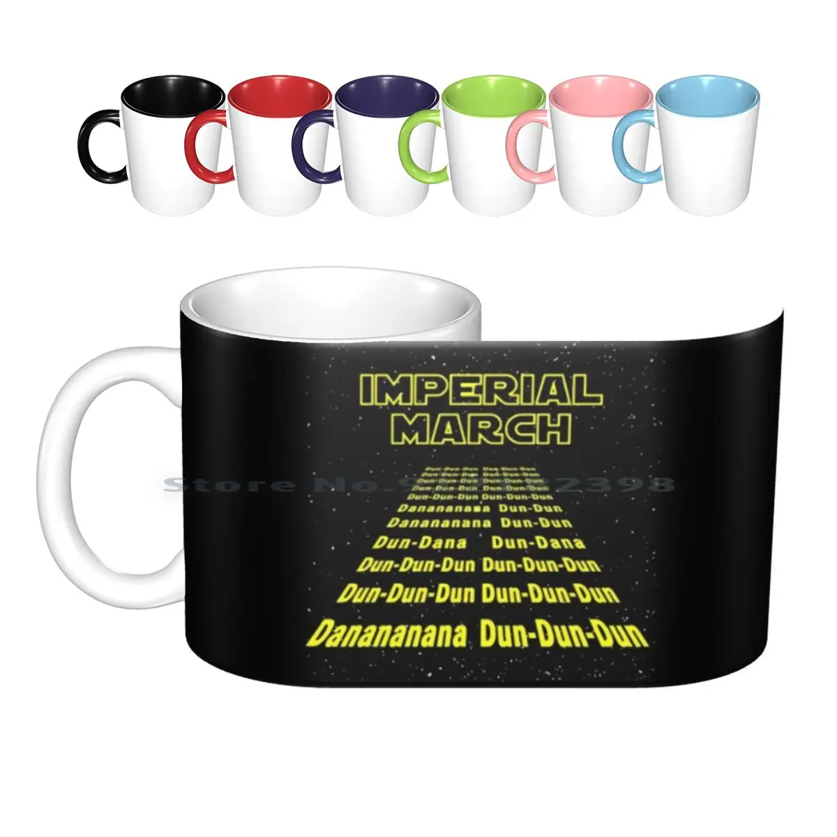 Dun Dun Dun Ceramic Mugs Coffee Cups Milk Tea Wars Jedi Imperial March Han Solo Princess Leia Chewie Intro Opening Dun Dun Dun