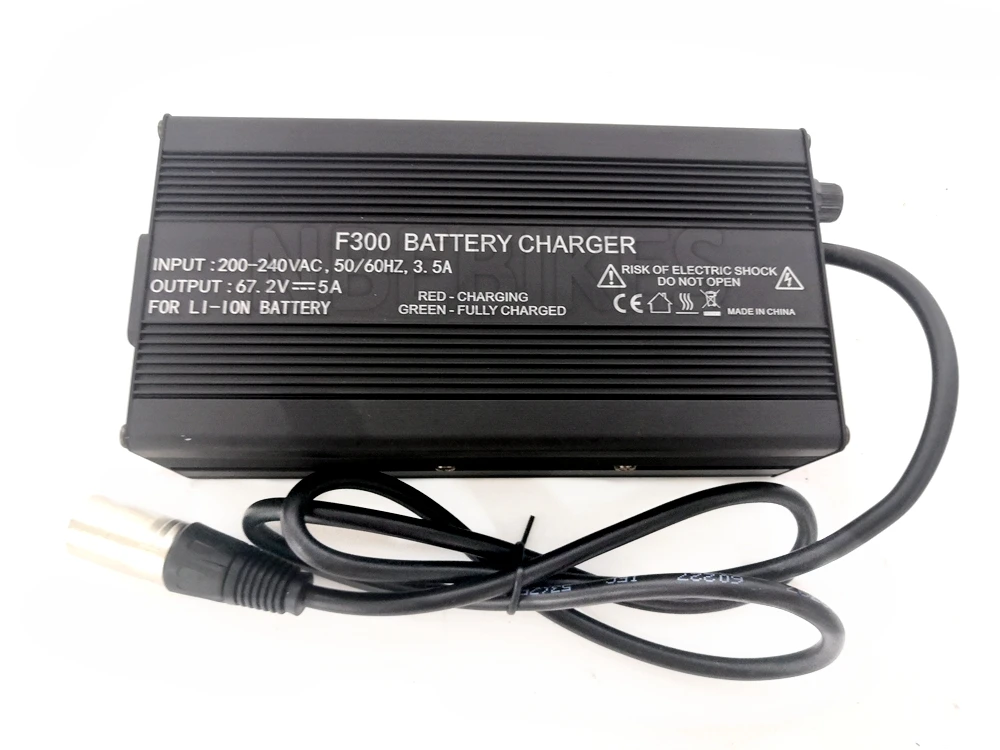 67.2V 5A Charger for 60V Li-ion e-bike Electric Bicycle Battery XLR Plug