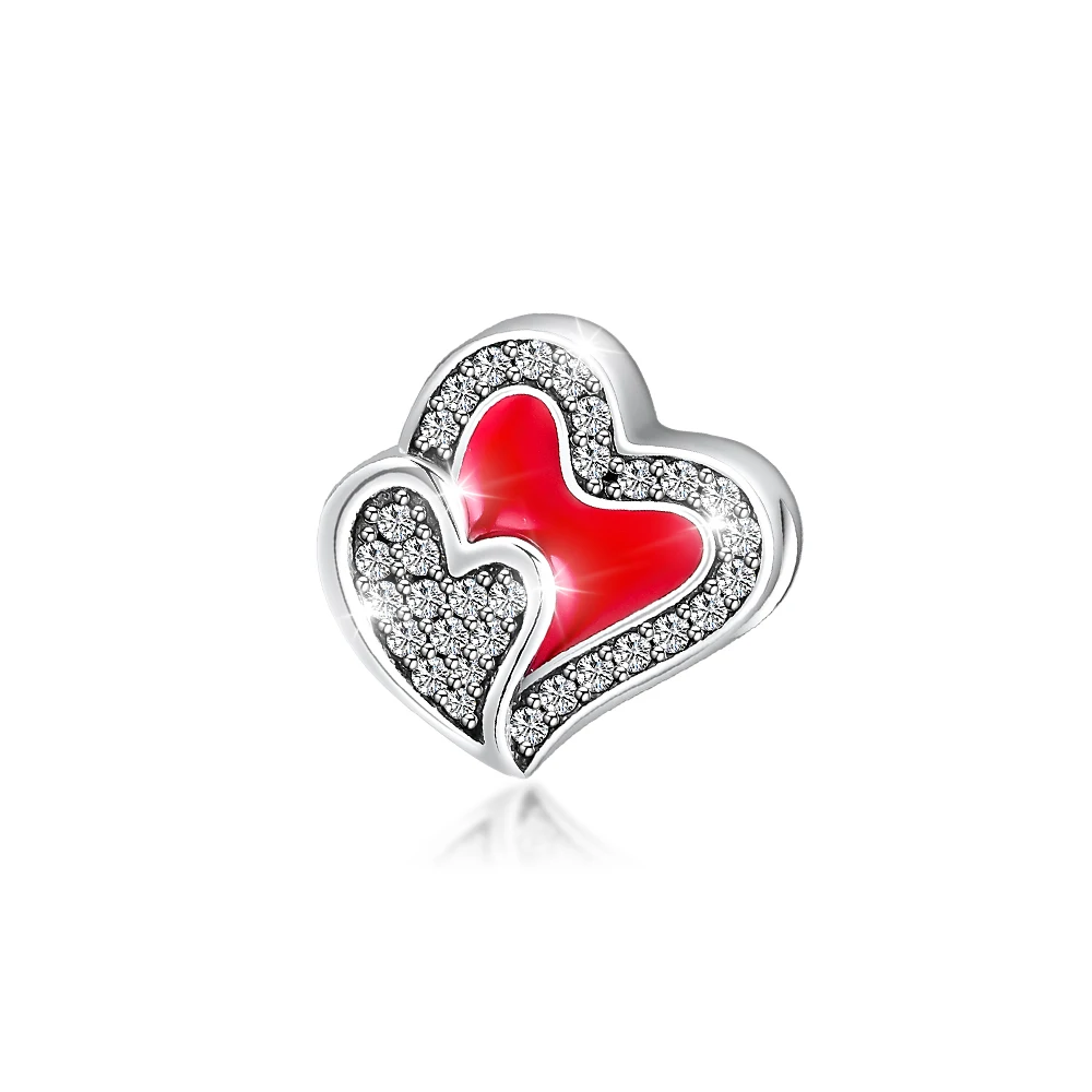 

DIY Fits for Pandora Charms Bracelets Encased in Love Beads 100% 925 Sterling-Silver-Jewelry Free Shipping