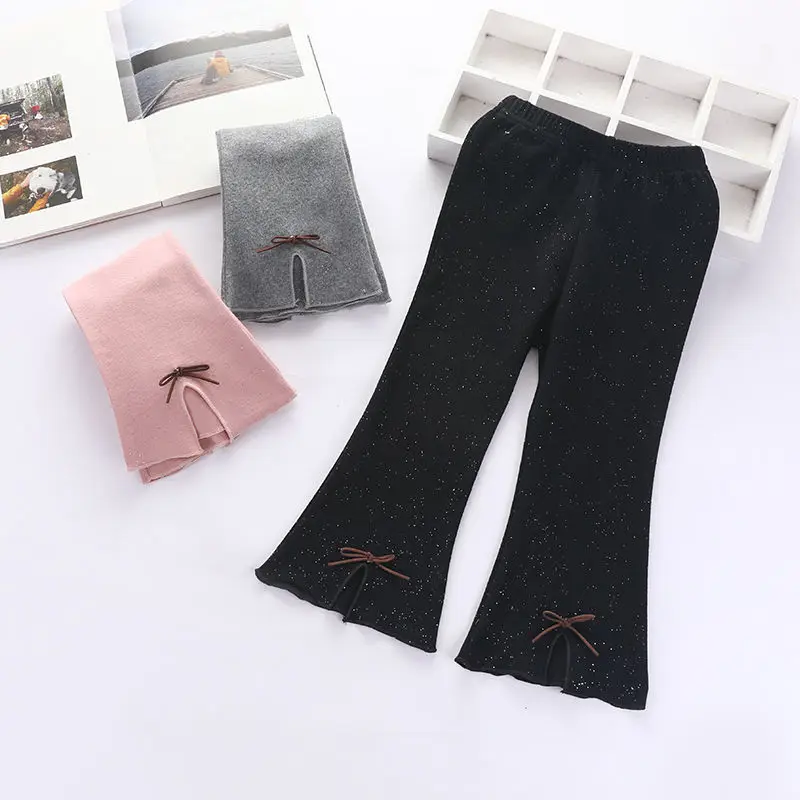 

2021 news Spring Autumn Children Girls kids bow cotton Pants Fashion Baby GIRL'S Pants Trousers 30W