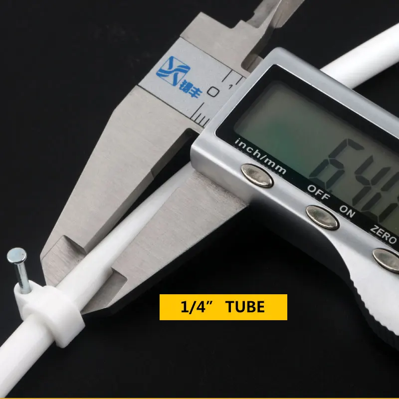 1/4 "Pipa PE Dinding Tempat Tetap Klip RO Water Cepat Konektor Diameter 6.5Mm Fitting Filter Bagian Sistem Kuku peletakan dan Kabel