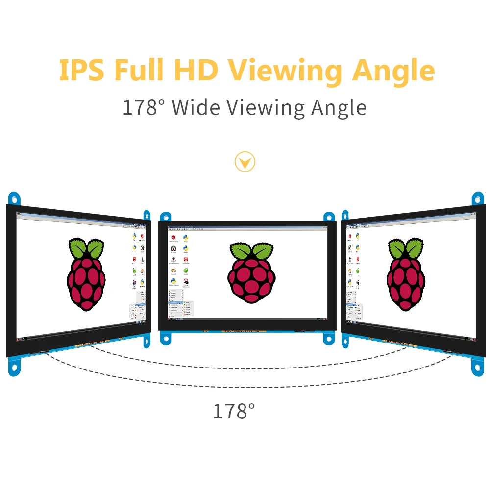 5 inch TNF LCD display 800*480 protable laptop with case raspberry pi 5 IPS hdmi touch screen for conect to electronic screen