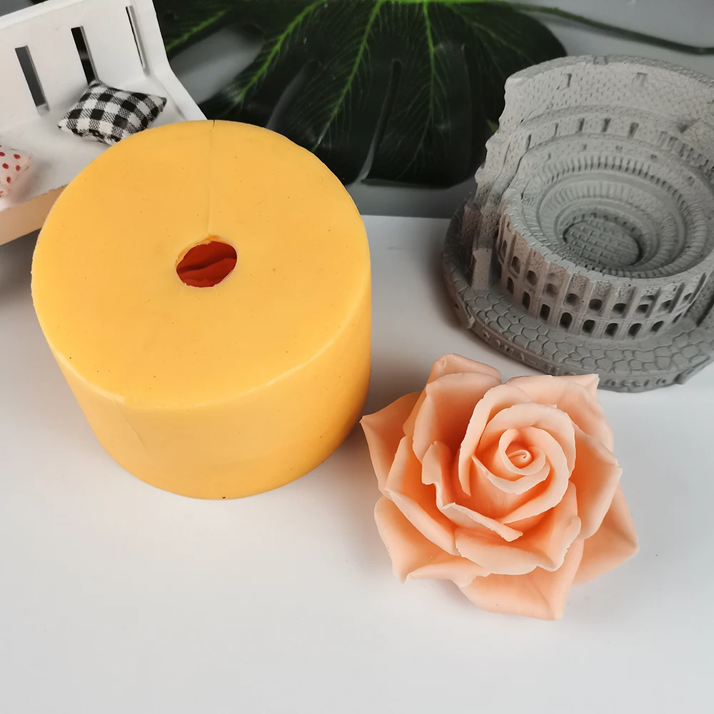 HC0287 PRZY Big Rose 3D Rose Flower Mold Decoration Plant Soap Molds Flowers Molds Silicone Candle Moulds Bouquet Making Mould