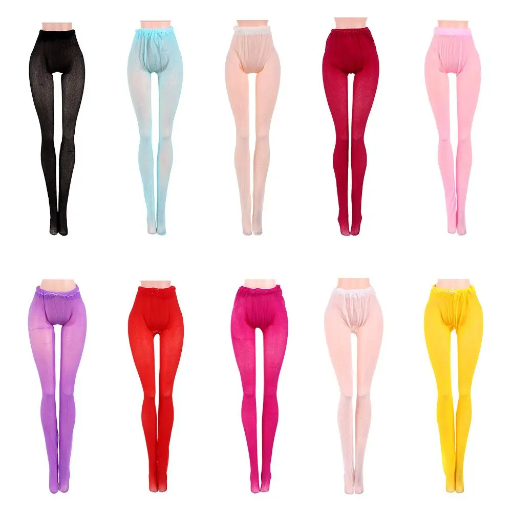 Mini elastische Leggings Puppe Seidenstrümpfe Puppen Strumpfhosen bunte Strumpfhosen Böden Socken Miniatur Kleidung Anzüge 1/6