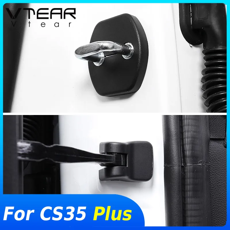 Vtear For Changan CS35 Plus Door lock Shock absorption trim stopper cover car styling interior decoration accessories parts 2020