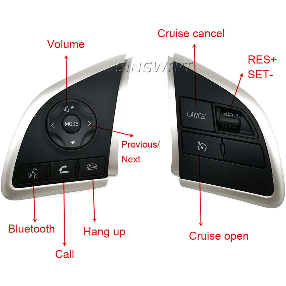 For Mitsubishi ASX 2013-2019 L200 2015 Mirage 2012 2013 2014 2015 Cruise Control Switch Steering Wheel Button Audio