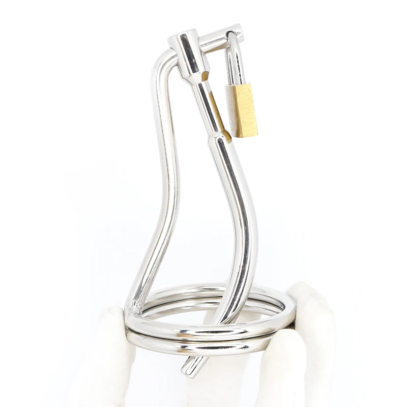 Stop Masturbation Chastity Device Cock Cage Lock with Urethral Catheter Erotic Penis Prison Cock Ring Cockring Sex Toys for Men