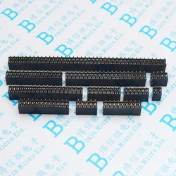 10pcs 2.54mm Double Row Straight Female 2-40P Pin Header Socket Connector 2x2/3/4/5/6/7/8/9/10/12/14/16/18/20/25/30/40Pin