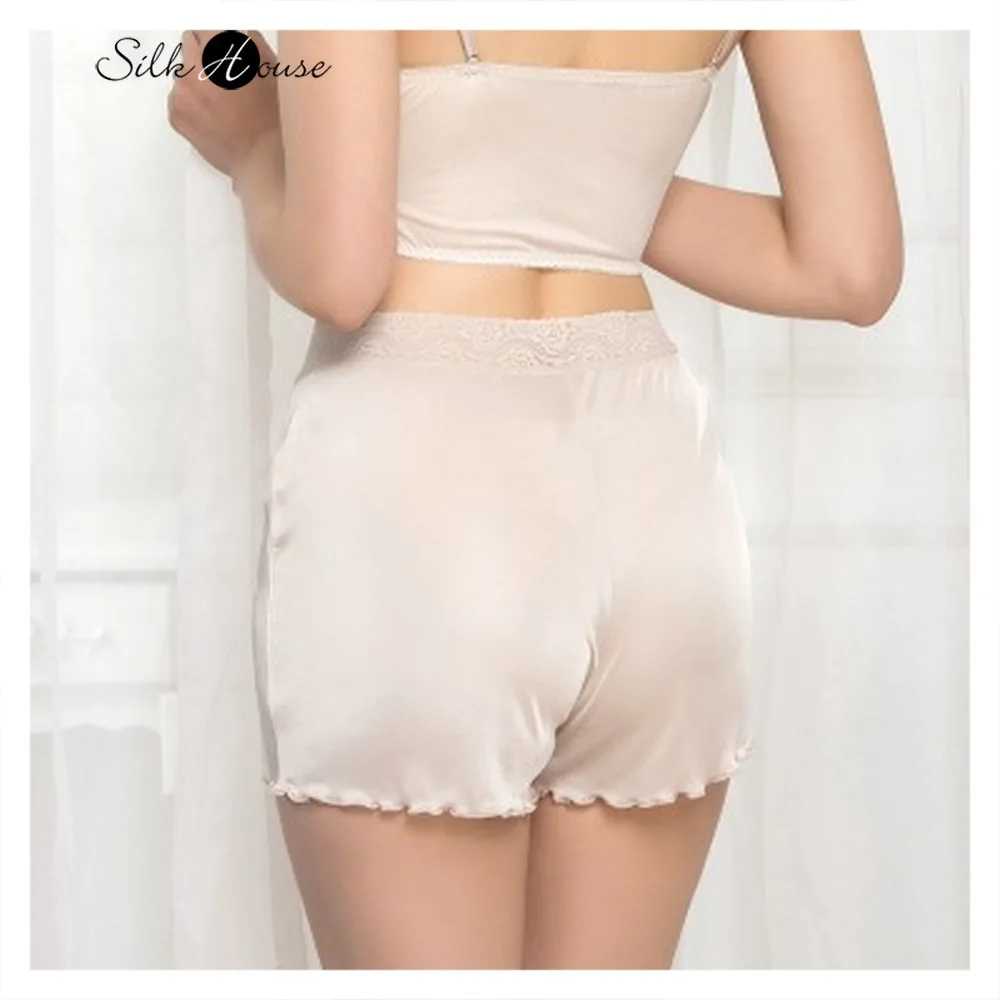 High-End Silk Silk Leggings Underwear Culottes Anti-Glare Three-Point Leggings Silk Safety Shorts Pyjama Bottoms Women