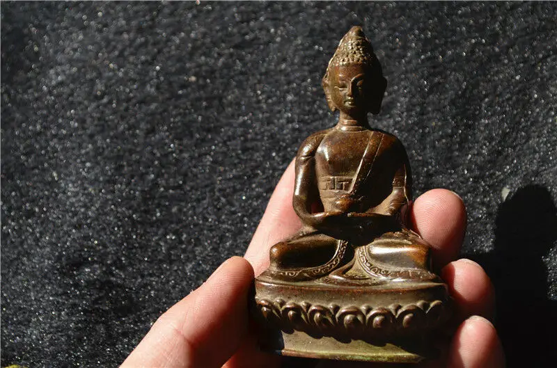 Old Tibet Tibetan Bronze Buddhism pharmacist rulai Buddha statue