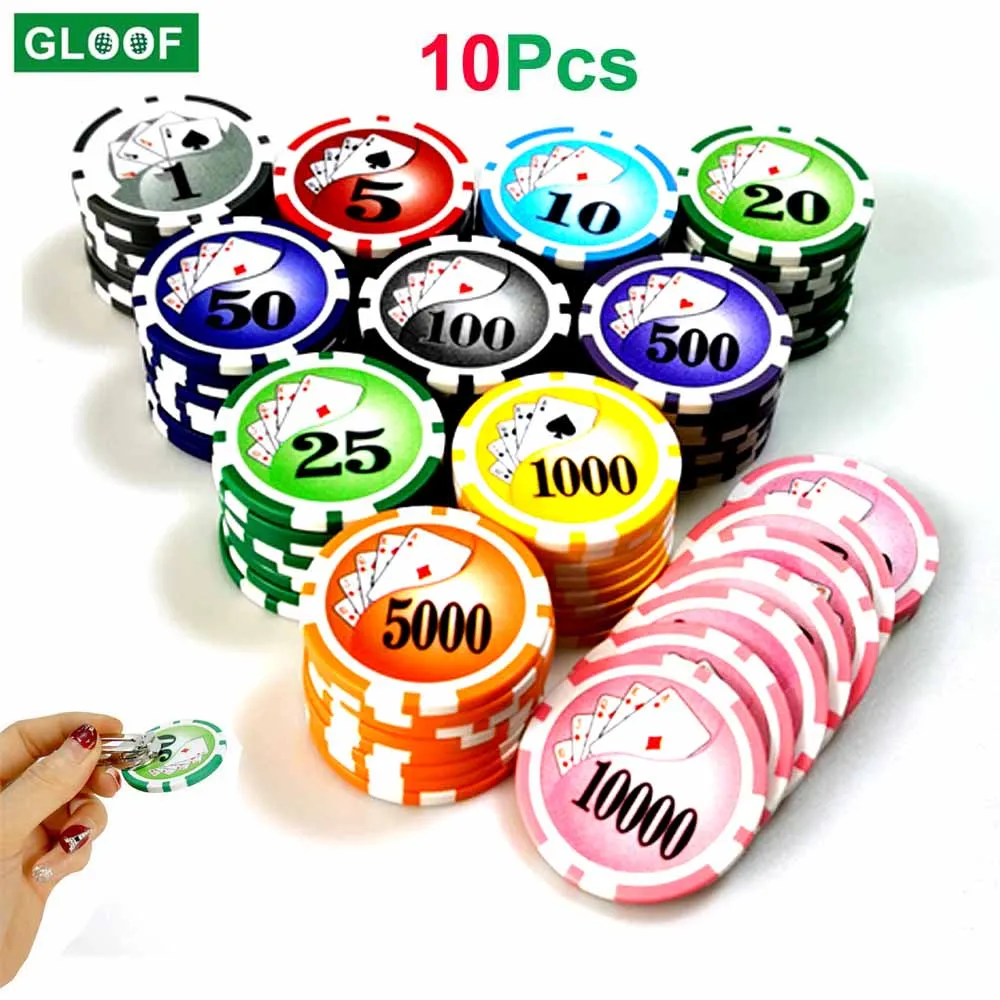 10Pcs/Lot Golf Ball Markers Golf Chip Mark Ball Position Mark Set, Can Be Attached To a Cap Clip Containing Magnets