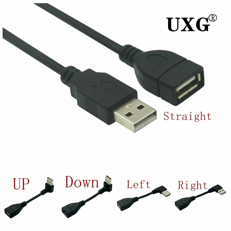 

USB Extension Straight/UP/DN/LE/Right USB 2.0 Cable For Smart TV PS4 Speed Data Extension Cables Male To Female Wire Cable