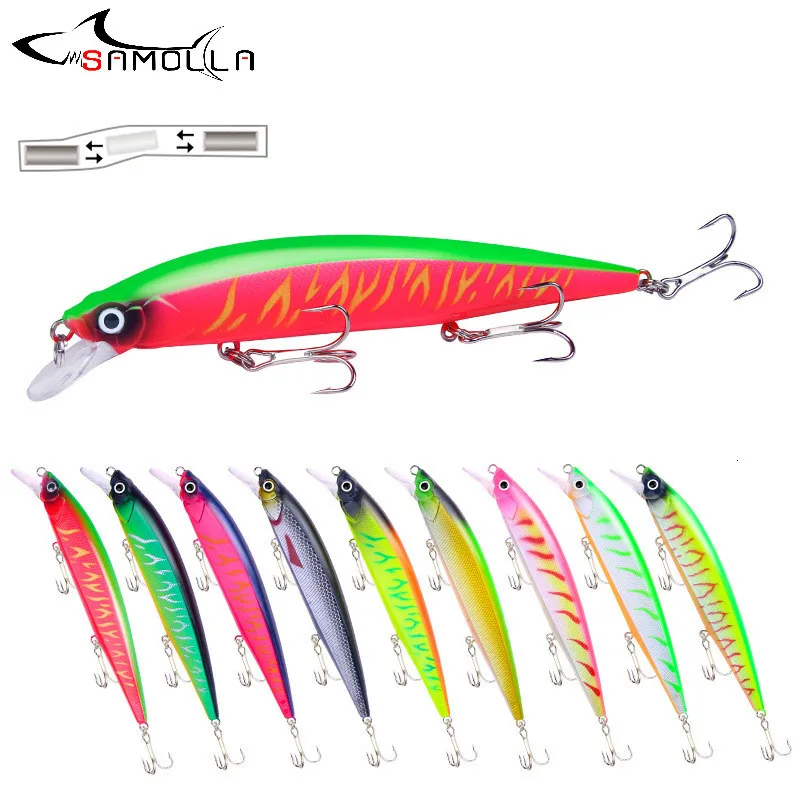 

Minnow Fishing Lures 2019 Weights 18.3g Mino Hard Bait Bass Lure Isca Artificial Articulos De Pesca Top Water Lure Beads