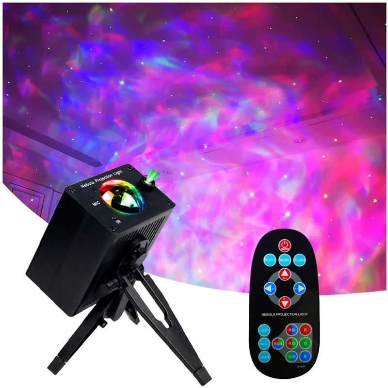 Star Projector Lights Night Light LED Ocean Wave RGB 8 Lighting Modes Lamp with Remote and Music Voice Control For Party Bedroom