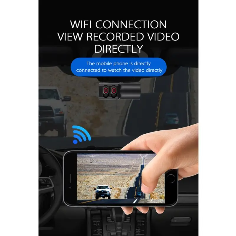Wifi Fahren Recorder Mit AI TWS Headset Können antwort anrufe 1080P Voice Control Smart Auto Elektronische Fahren Recorder