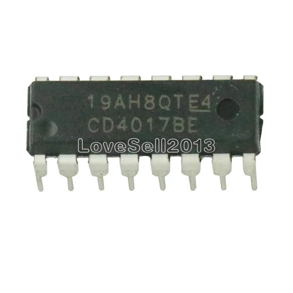 10PCS CD4017 CD4017B CD4017BE 4017 DECADE COUNTER DIVIDER IC