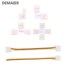 5 zestaw L T X formularz 3pin 2pin 3pin 4pin 5pin LED Stecker dla anschluss ecke rechten winkel 5050 RGB RGBW WS2811 ws2812b LED Streifen