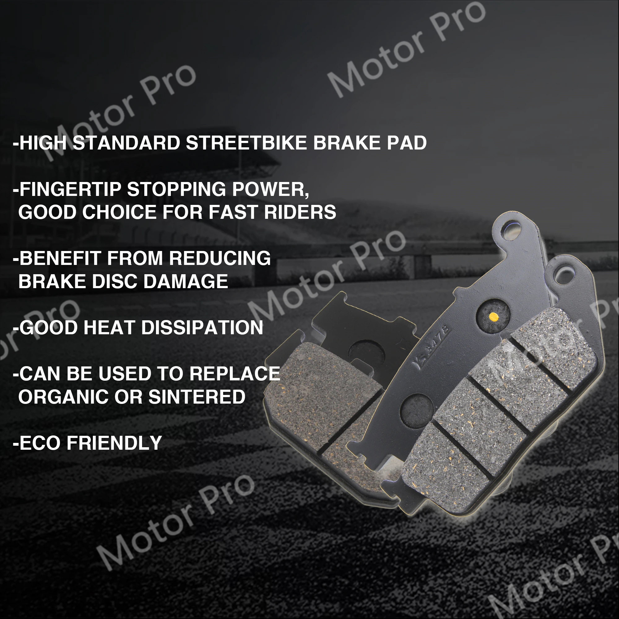 1 Set Motorcycle Accessories Organic Front and Rear Brake Pads For HONDA VT 250FL Spada 1988-1990 VT250FL VT250 FL Castec 1989