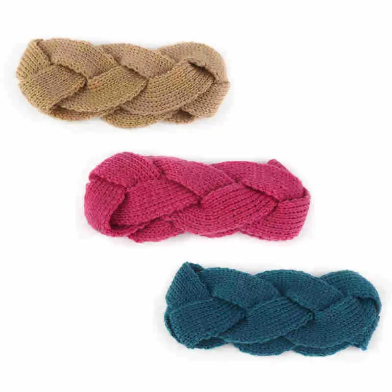 New Winter Knitted Headband For Women Girls Cross Winding Headwear Warmer Ear Hair Accessories Headwrap Elastic Hair Band