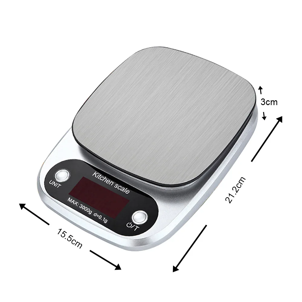 Minibáscula de precisión Digital para cocina, balanza de joyería, 3kg, 0,1g