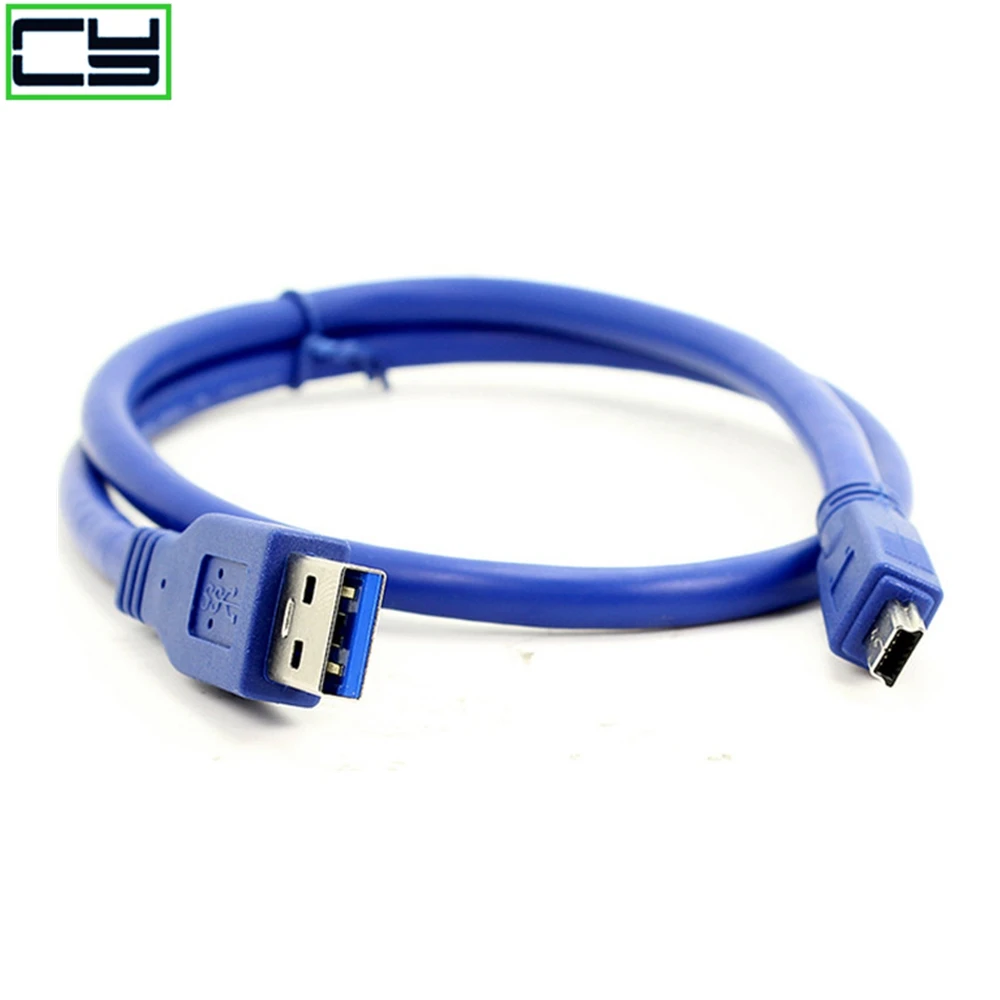 USB 3.0 ذكر إلى Mini 10 Pin B تمديد وصلة كابل للأجهزة اللوحية وكاميرات الفيديو محور HDD موصل 0.3M-5M