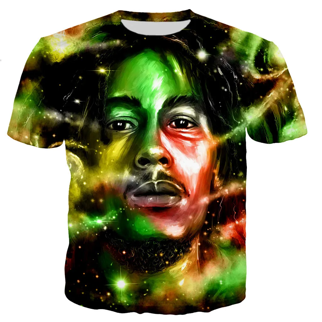 Bob Marley Men/women New Fashion Cool 3D Printed T-shirts Casual Style Tshirt Streetwear Tops Dropshipping