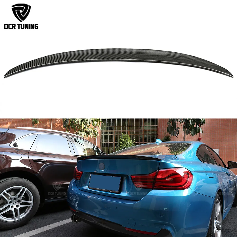 

P Style For BMW F32 Spoiler Carbon Fiber Material 4 Series Coupe F32 Carbon Spoiler 2 Door carbon wings 2014 2015 2016 - UP