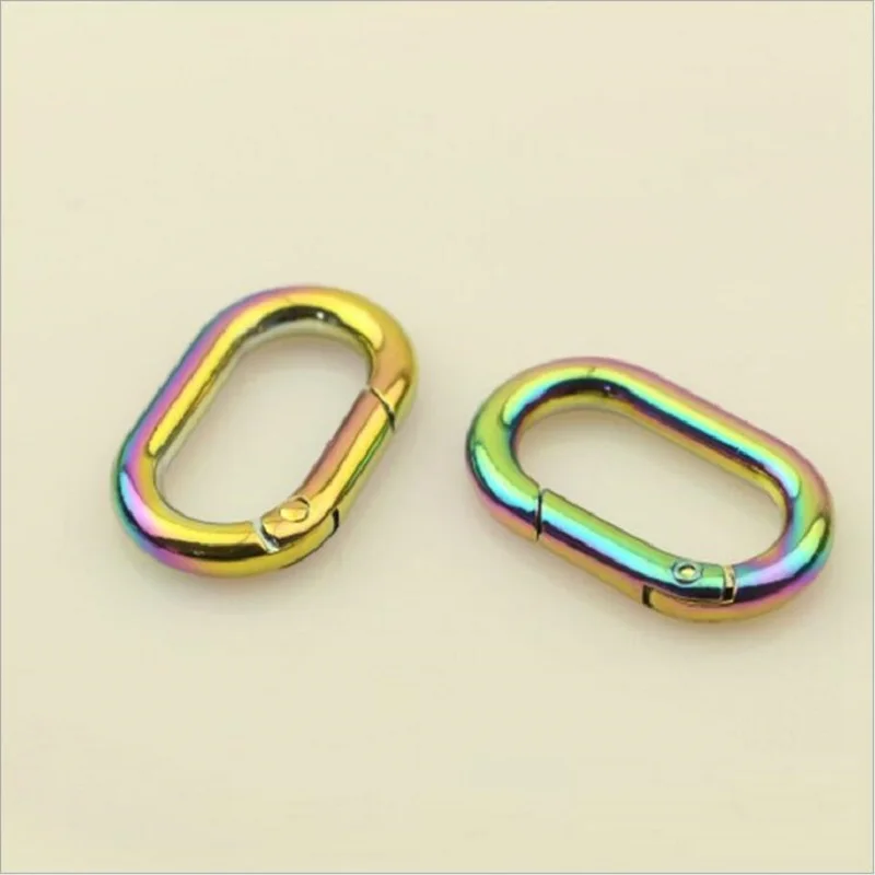 10pcs/lot new luggage and handbag accessories seven color oval spring ring with 2.5 cm inner length