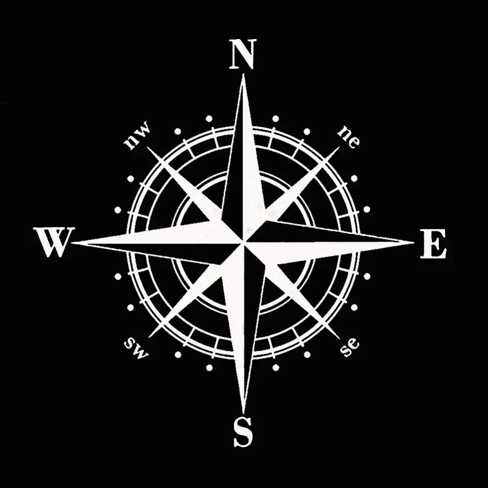 Dropshipping!! NSWE Compass Motorcycle Car-Styling Vehicle Body Window Decals Sticker Decor For Car