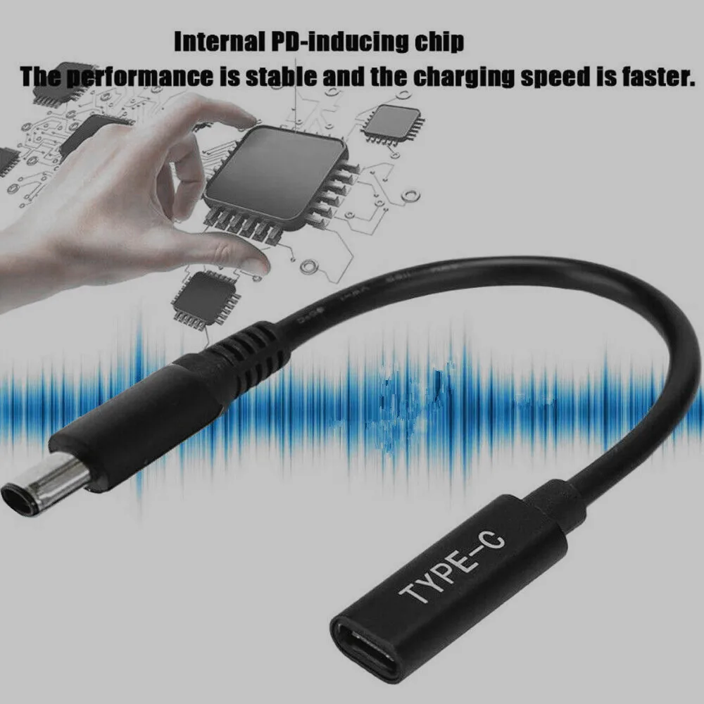 Laptop Cáp Sạc Nhanh PD Nữ USB-C Loại C DC 4.5X3.0X0.6 Mm Cho DELL 65W XPS L321X, XPS L322X P29G Series