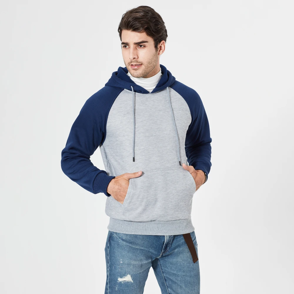 Mens Casual Hoodies Sweatshirts Nice New Autumn Men Fleece Patchwork Hoody Sweatshirt Tracksuit Male Sportswear Hooded Pullover