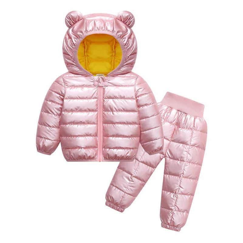 Toddler Winter Baby Girls Boys set di abbigliamento Warm Faux Down Jacket set di vestiti bambini bambini Snowsuit cappotti gilet pantaloni tute