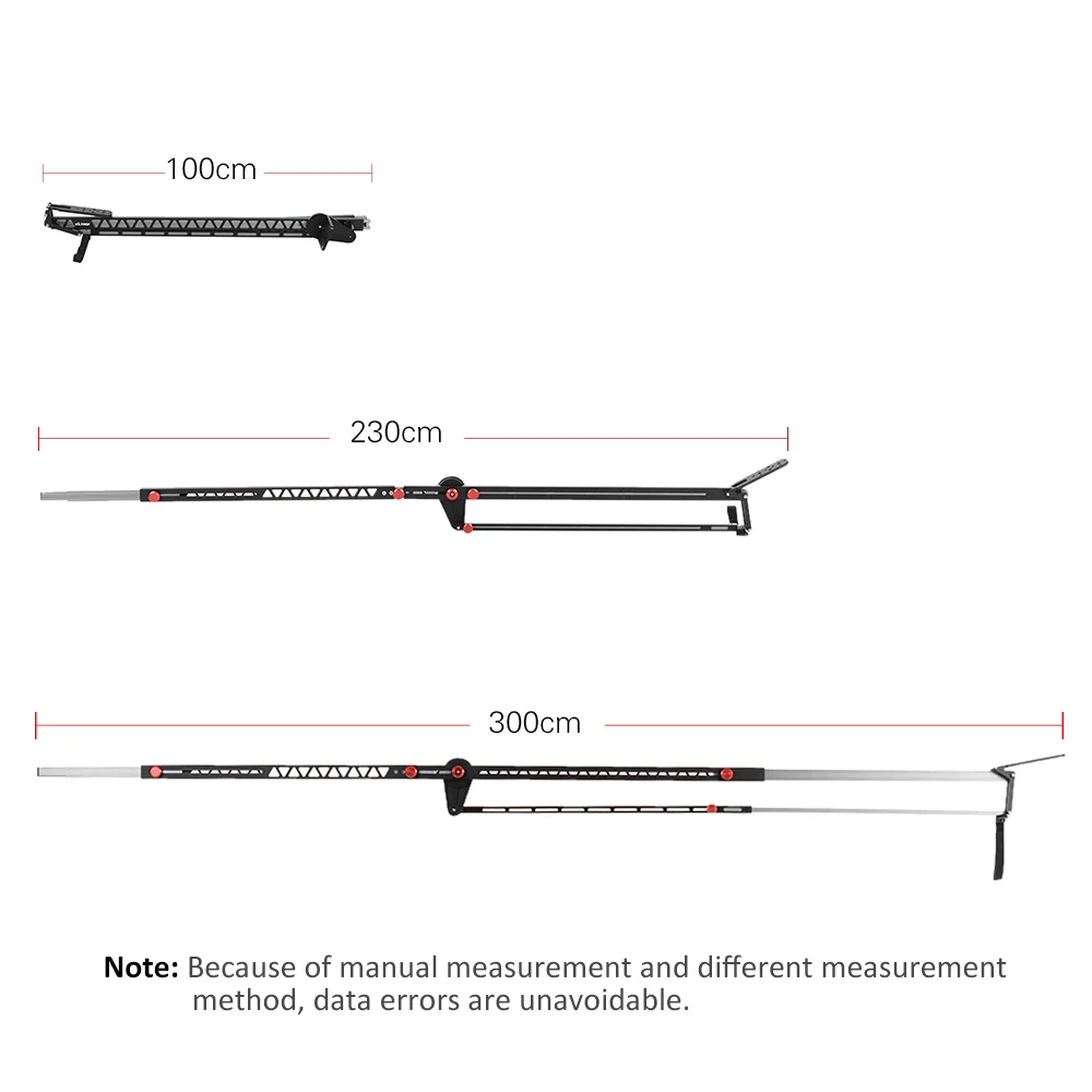 Viltrox YB-3M 3m Professional Extendable Aluminum Alloy Strong Camera Video Crane Jib Arm Stabilizer for Canon Nikon Sony DSLR