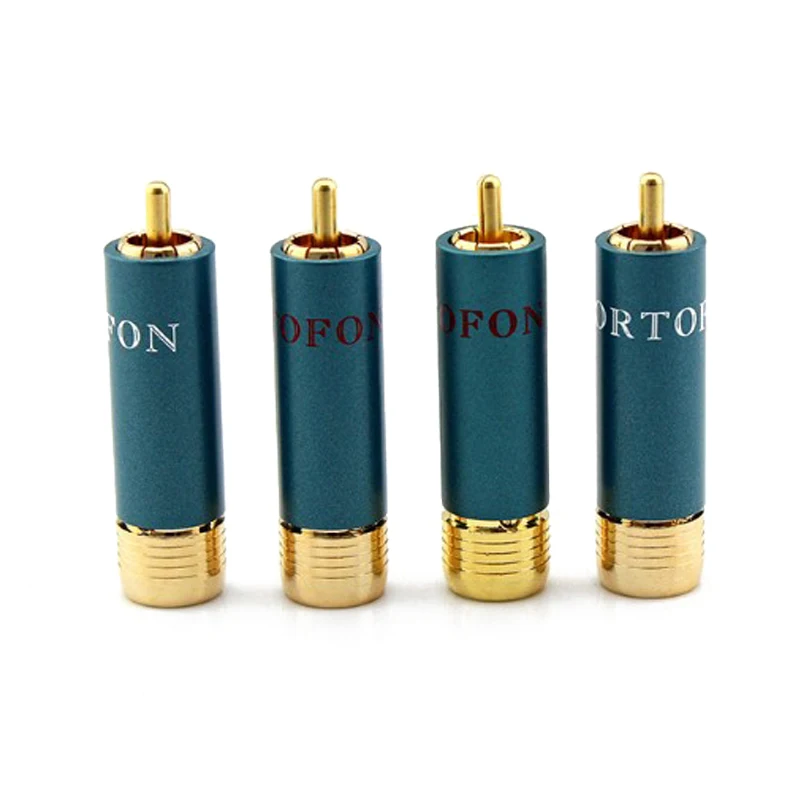 4pcs/lot Gold-plated HIFI RCA Plug Hi-end Ortofon Reference 8NX RCA Connectors