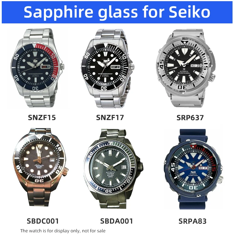 MOD Sea Urchin SUMO SHOGUN Double dome 31*5.0mm Sapphire glass for SBDC001 Watch crystal watch Parts