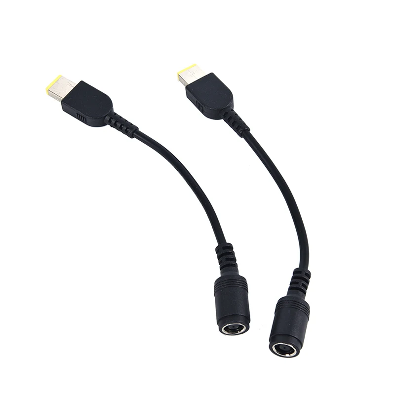 Round Jack To Square Plug Adapter Charger Power Converter For Thinkpad