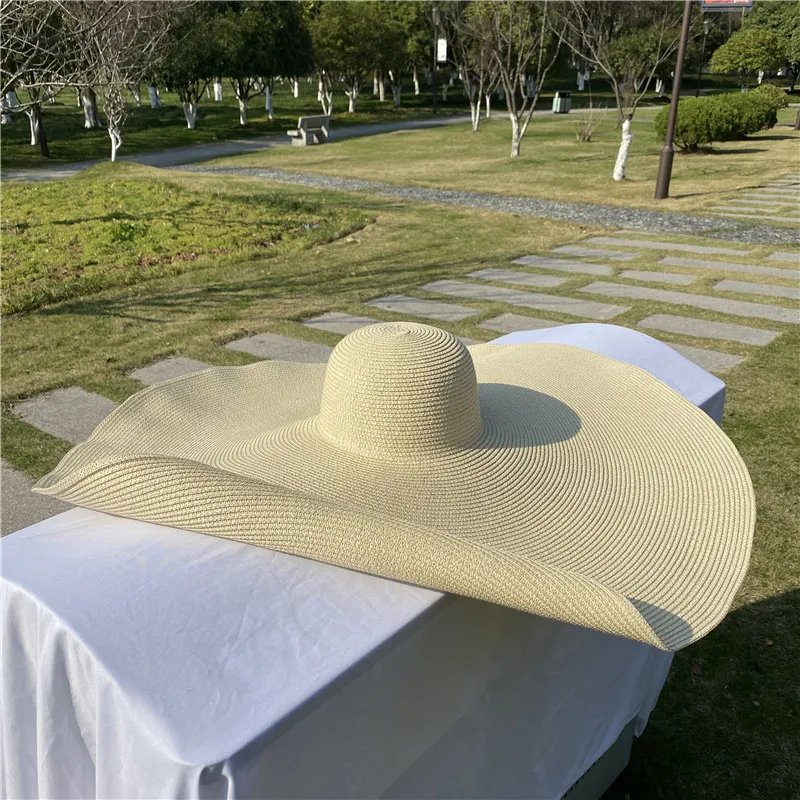 

Oversized Wide Brim Straw Fedora Hat Dome Summer Hat for Women Fashion Collapsible Beach Hat Jazz Panama Hat Kentucky Derby Hat