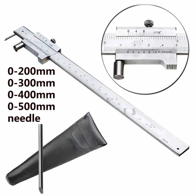 0-200mm 0-300mm 0-400mm 0-500mm Stainless Steel Parallel Marking Vernier Caliper With Carbide Scribe Marking Gauge Tool Scriber