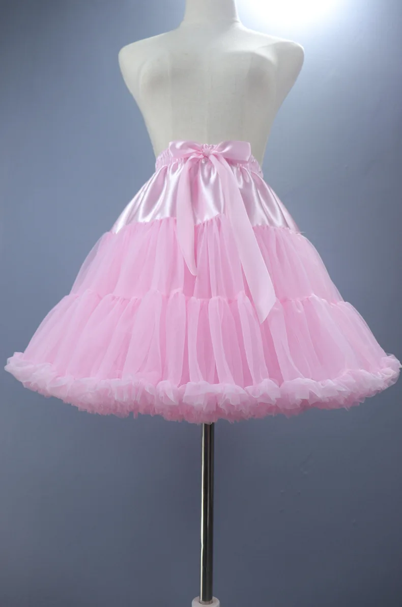 Elegante rosa Rockabilly Tutu Lolita Rock rosa kurze Jupon Sous Robe Mariage Petticoat Braut Boutique Lolita Kleid