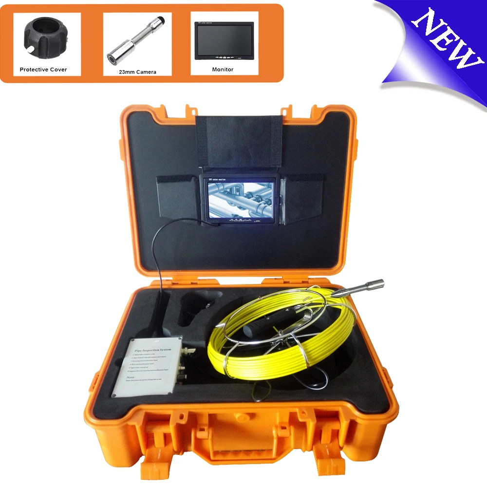 

20m Industrial Endoscope Video Camera 12pcs LEDS 23mm Lens Used for Pipe Inspection Sewer Drain System Support DVR Recorder