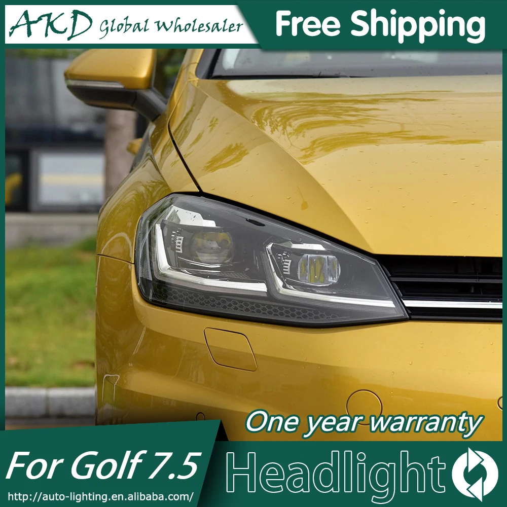 Car For VW GOLF 7.5 2018-2020 Headlights DRL Day Running Light LED Bi Xenon Bulb Fog Lights Car Accessory MK7.5 Head Lamp