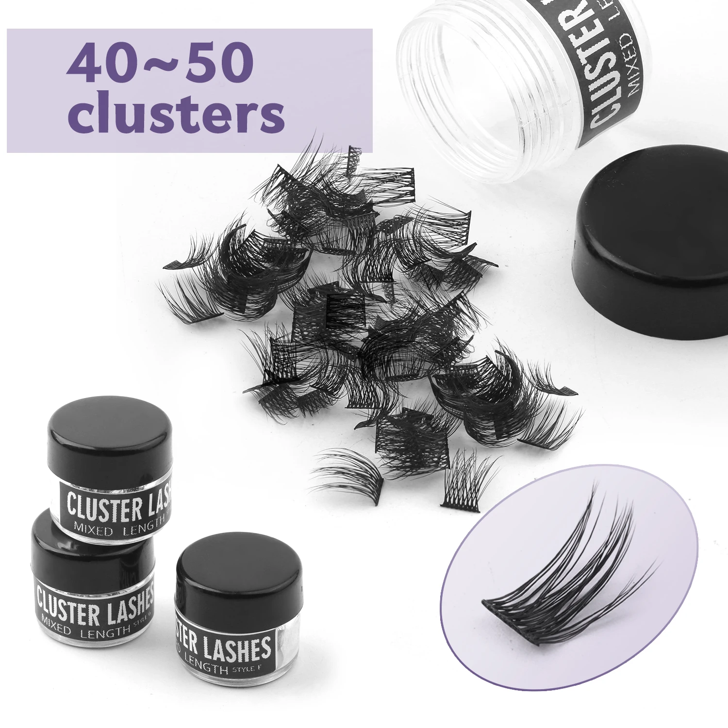 EASITENSION 40-50กลุ่ม Lashes Nesura Eyelash Handmade Segment Eyelash ProfessionalFaux Cils Individuel