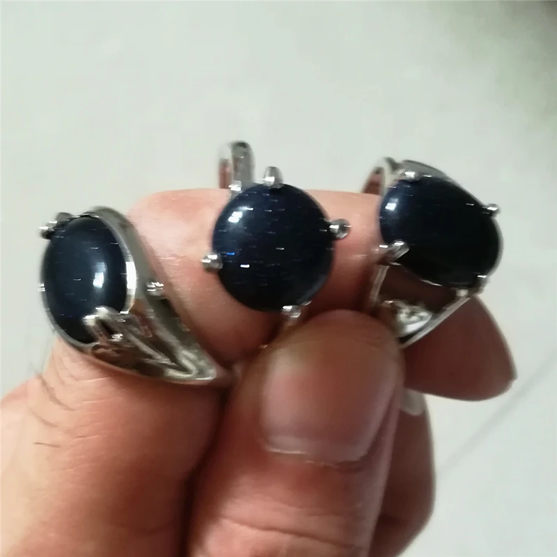 Mixed Size Blue Sand Stone Rings For Women New Arrive 50pcs Wholesale