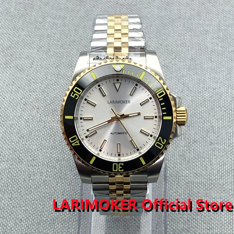 

LARIMOKER Oyster Bracelet Sapphire Glass Use 24Jewel NH35A PT5000 Pearl2813 8215 Mechanical Luxury Waterproof Men's Watch