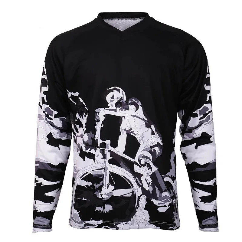 Long Sleeve Quick Drying Downhill Shirt Design Customized Sublimation Mountain Motocross Bike Cycling Downhill Clothes Men's