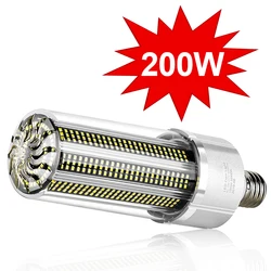 Żarówka kukurydza LED E27 25W-200W lampa LED Super Bright 110V 220V Smart IC E39 E40 oświetlenie magazynowe duża moc na plac zabaw na świeżym powietrzu