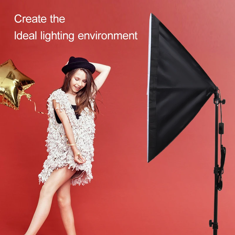 PYNSSEU 1 قطعة لينة مربع الإضاءة كيت 50x70 سنتيمتر المهنية التصوير ضوء نظام الفوتوغرافي Softbox لل استوديو الصور معدات