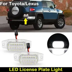 For Toyota Land Cruiser FJ Cruiser  Lexus LX450 Car Rear white LED license plate light number plate lamp