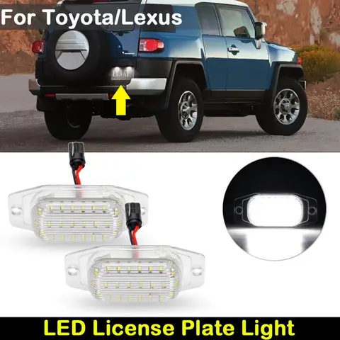 Для Toyota Land Cruiser FJ Cruiser Lexus LX450 задняя белая светодиодная подсветка номерного знака, лампа номерного знака