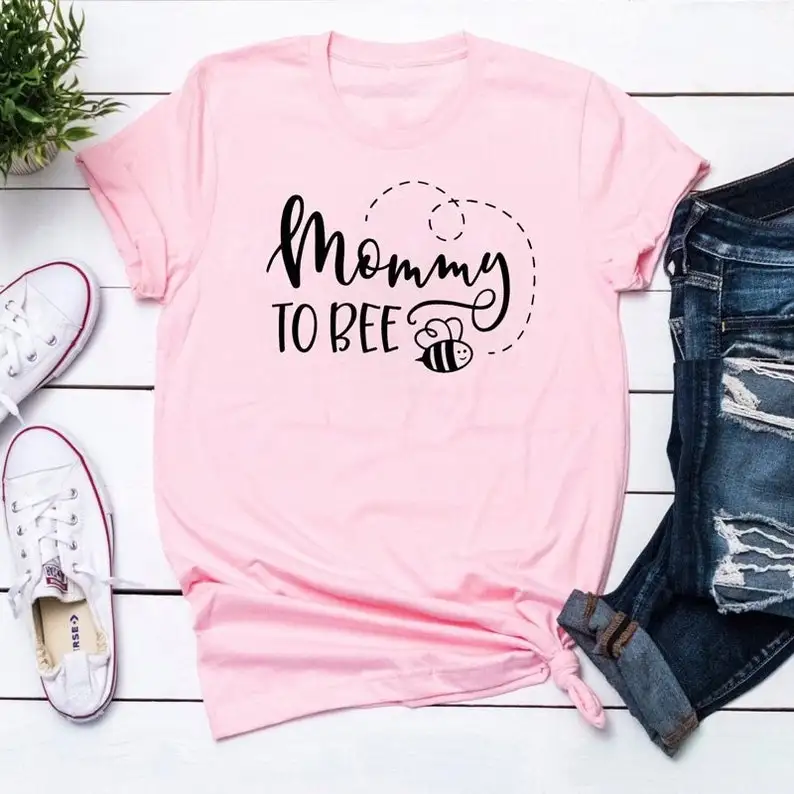 Sugarbaby Mommy To Bee Funny Graphic T-shirt Crewneck Tumblr Hipster t shirt Unisex Cotton Casual Tops Pregnant Gift Drop Ship